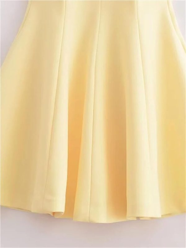 41iNqduDIlL.jpg Solid Backless Mini Dress Women Sleeveless Casual Short Dresses with Pockets for Summer Daily Party Outfits
