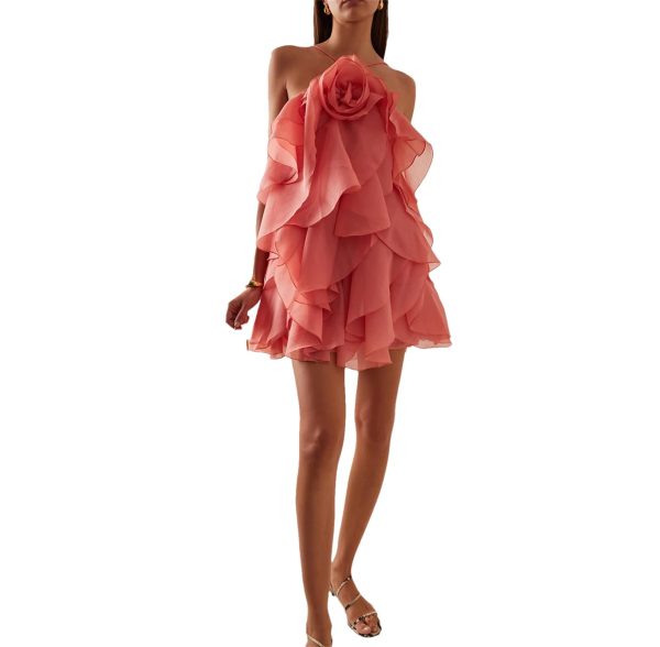 Women’s Halter Backless Dress - Sleeveless Loose Fit Beach Cover-Up