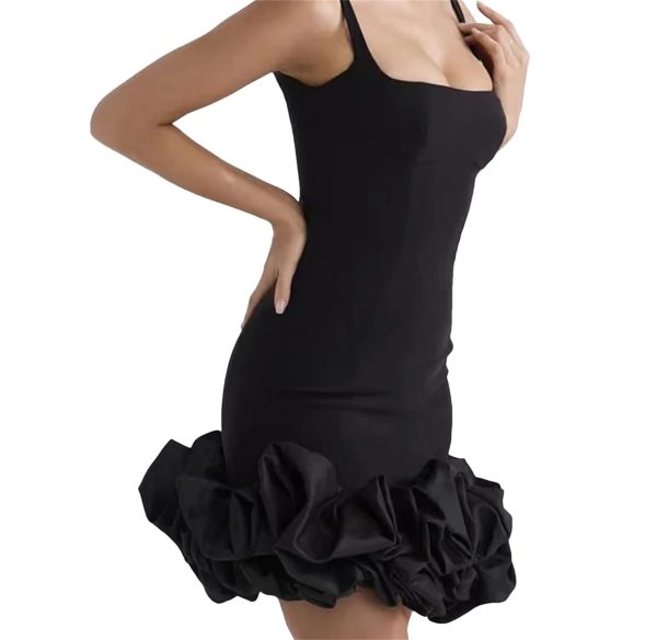 51TQCuaIxVL.jpg Women’s Square Neck Mini Dress - Sleeveless Color-Block Slimming Party Outfit