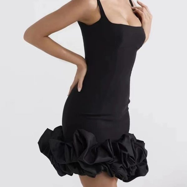 51n3VQvTPWL.jpg Women’s Square Neck Mini Dress - Sleeveless Color-Block Slimming Party Outfit