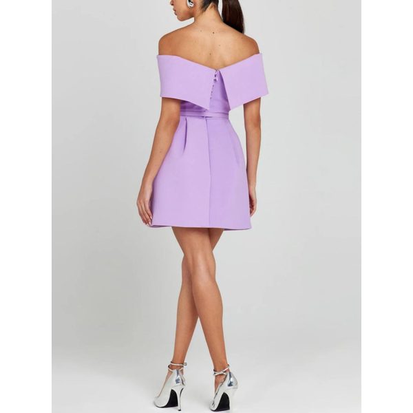 51xR5La3wZL.jpg Women’s Off-Shoulder Patchwork Dress - Slash Neck Backless Evening Gown