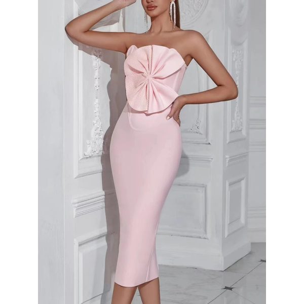 Women’s Strapless Elegant Dress - Sleeveless Slimming Evening Cocktail Gown