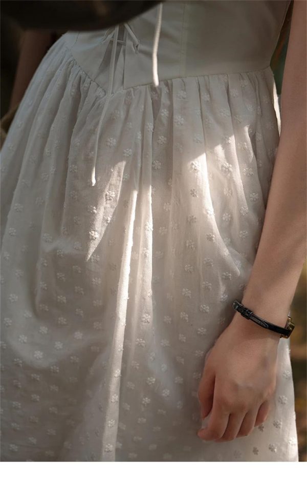 61JN2uNQe0L.jpg Women Square Neck Lace Dress Lace Up Waist Slim French A-LINE Dresses
