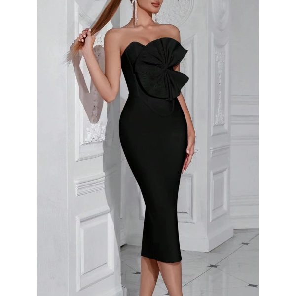 Women’s Strapless Elegant Dress - Sleeveless Slimming Evening Cocktail Gown