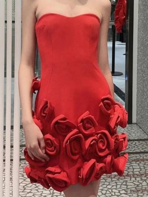 61QNIRrhhqL.jpg Women’s High Waist Strapless Dress - Sleeveless Modern Office Ready Attire