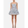 Women’s Color-Block Square Neck Dress - Sleeveless Slimming High Waist Mini Dress