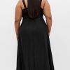 Women's Plus Size Dress - Collins Straight Neck Maxi