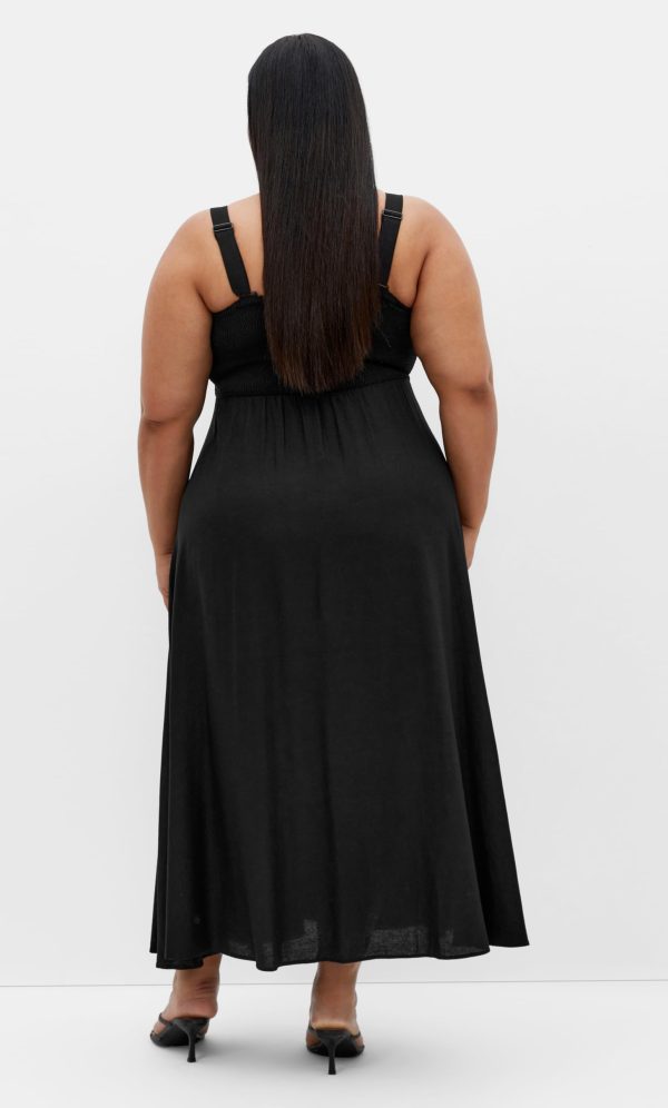 Women's Plus Size Dress - Collins Straight Neck Maxi