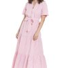 Women's Ruffle Neck Tiered Maxi with Sash