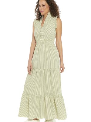 Women's Smocked Waist Boho Flattering Ruffle Maxi