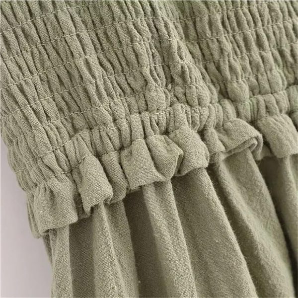 Grid Detail Slip Dress Women Slim Fit Midi Length Hanging Strap Summer Casual Dresses for Daily Date Outfits