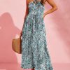 71C7Q36ma-L.jpg Women's Summer Dresses Halter Neck Sleeveless Backless Flowy A Line Boho Maxi Dress