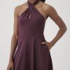 Organic Cotton Women's Fit & Flare Halter Dress