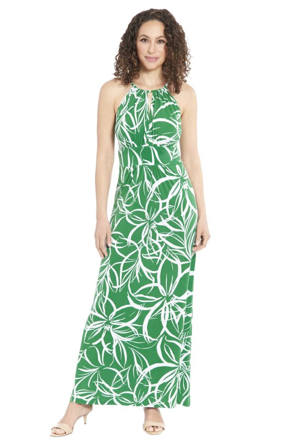 71I6TU2-7oL.jpg Women's Halter Neckline Signature Morris Maxi Dress Vacation Occasion Event Guest of