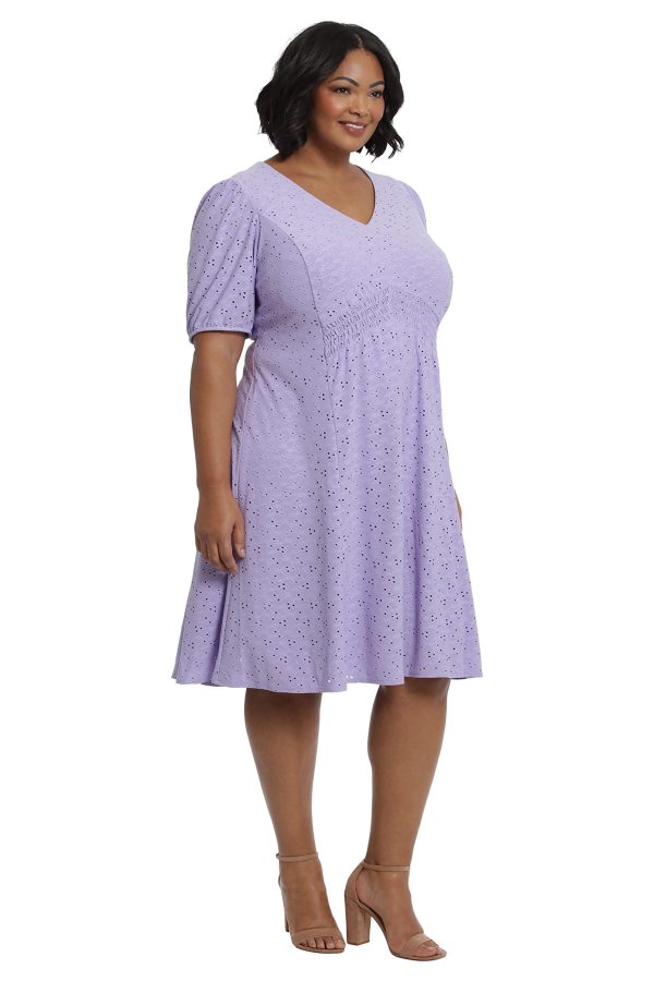 Women's V-Neck Smocked Waist Fit and Flare Dress Casual Summer Vacation Easy to Wear