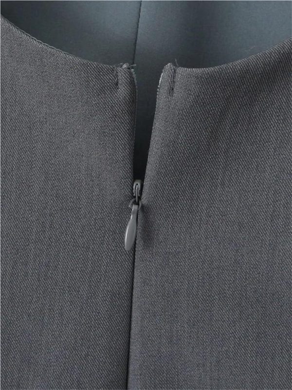 71NVEZSJ8BL.jpg Solid Pleated Mini Dress Women Sleeveless O Neck Backless Summer Casual Short Dresses for Daily Party Outfits