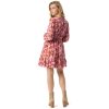 Women's Yara Ruffled Mini Dress with Belled Sleeves Standard