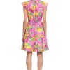 71ebC444wXL.jpg Women's Colorful Printed Cotton Poplin Dress with Tiered Skirt