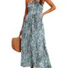 71goZcD6WlL.jpg Women's Summer Dresses Halter Neck Sleeveless Backless Flowy A Line Boho Maxi Dress