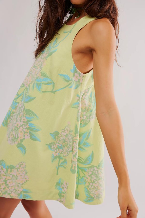 71jGwT3rZRL.jpg Floral Sleeveless Backless Mini Dress for Women Summer Loose Swing Flowy Sundress with Pockets