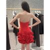Women’s High Waist Strapless Dress - Sleeveless Modern Office Ready Attire