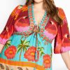 Women's Plus Size Cabana Mini Placement Dress