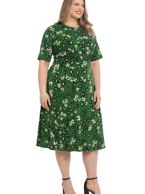 818q16KjrYL.jpg Women's Inset Waist Midi Short Sleeve