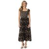 819SM0Keh7L.jpg Women's Clarice Cap Sleeve Smocked 2 Tiered Maxi Dress Standard