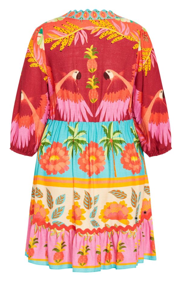 Women's Plus Size Cabana Mini Placement Dress