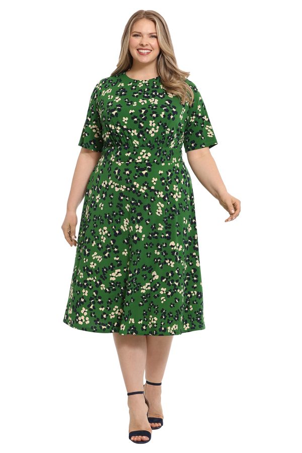 Women's Inset Waist Midi Short Sleeve