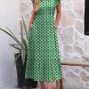 Womens Summer Casual Dresses Cap Sleeve V Neck Maxi Dress Flowy A Line Tiered Boho Beach Vacation Sundress