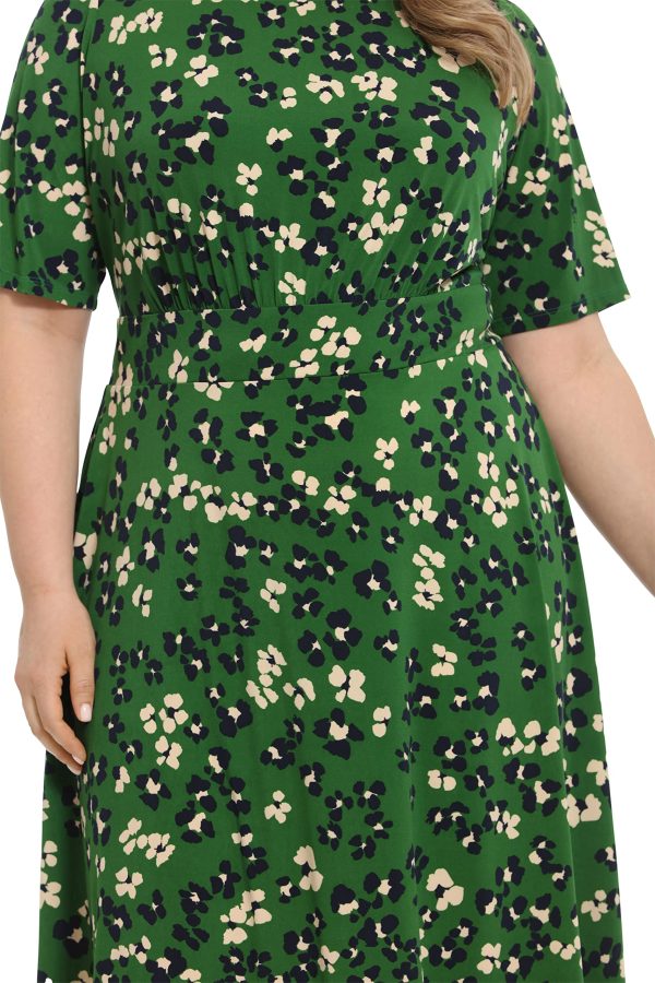 Women's Inset Waist Midi Short Sleeve