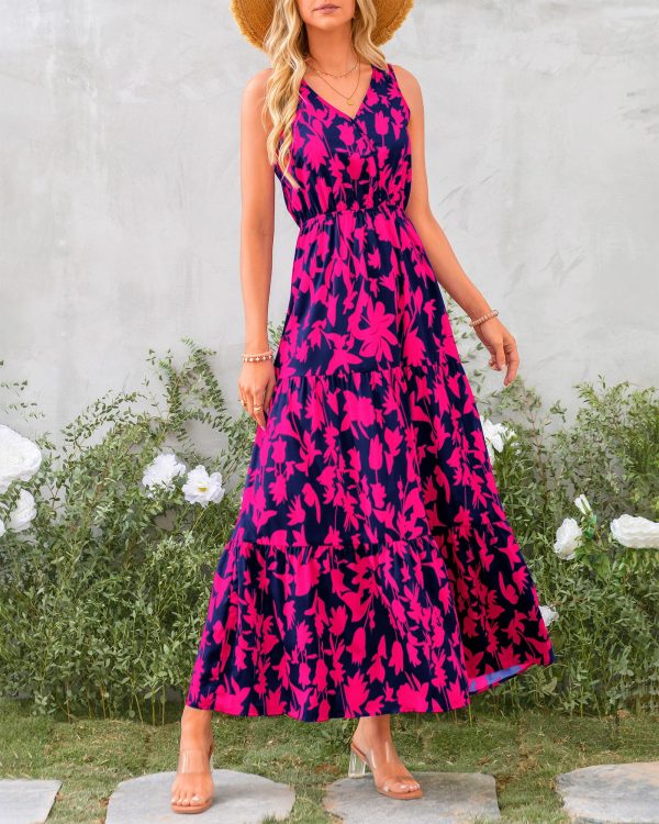 81WKThPw-fL.jpg Women Summer Dresses Casual Sleeveless Maxi Dresses Cute Floral Long Dress Wedding Guest Dress