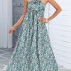 81ZTDSm7PPL.jpg Women's Summer Dresses Halter Neck Sleeveless Backless Flowy A Line Boho Maxi Dress