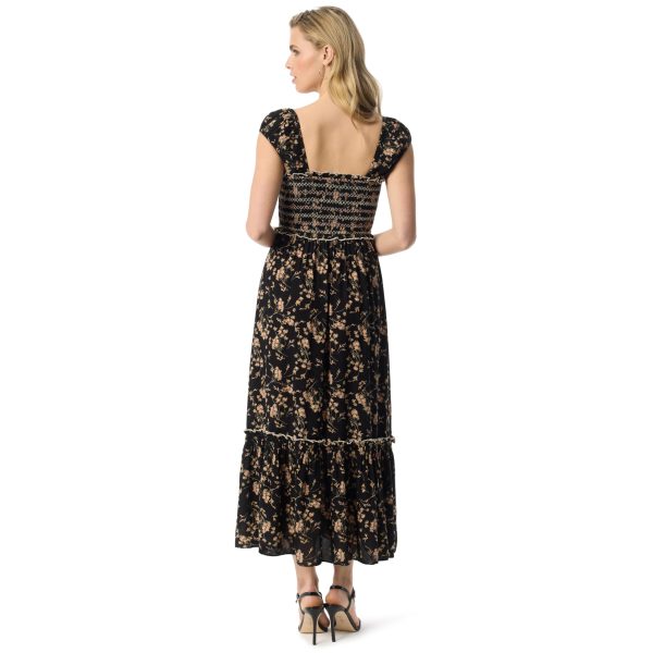 81b6LKKTtML.jpg Women's Clarice Cap Sleeve Smocked 2 Tiered Maxi Dress Standard