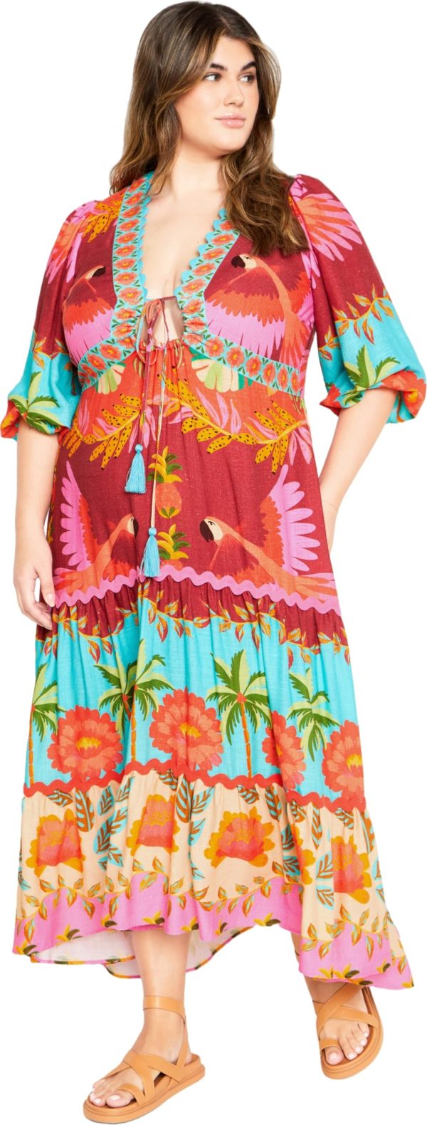 Women's Plus Size Copacabana Placement Dress