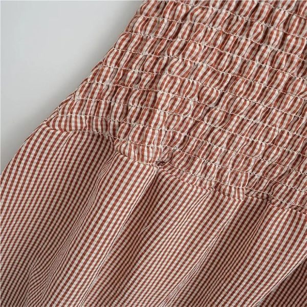 81gro1Lu5hL.jpg Smocked Bodice Midi Dress Women Sleeveless Textured Pattern Summer Casual Skirt for Daily Vacation Outfits
