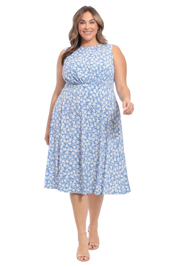 Women's Dresses Inset Waist Midi Dress Career Office Occasion Guest of