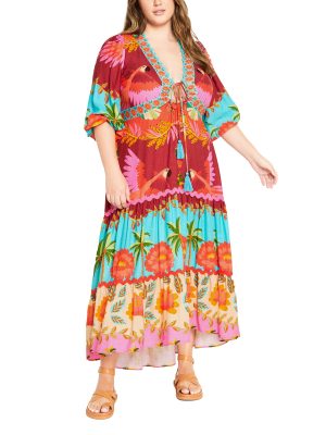 81qBQI0yoaL.jpg Women's Plus Size Copacabana Placement Dress