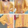 Summer Scoop Neckline Long Sleeves Bow Blet Vacation Travel Hooded Maxi Dress