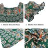 Women's Off The Shoulder Dresses Boho Flowy Smocked Maxi Sundress Beach Vacation Summer Dress 2024