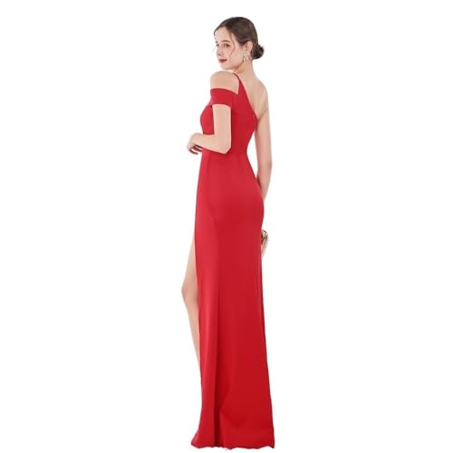 One Prom Dresses Fit Sexy Split Long Party Gown Dark Red Formal Elegant Mermaid Women Evening Dress Bridesmaid