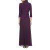 310cM7Bm1aL.jpg Women's Long Dress with Mandarin Neckline Jacket (Regular Petite Plus)