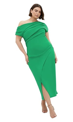 311YtYBLQVL.jpg Women's Plus Size Dress - Sassy Off Shoulder