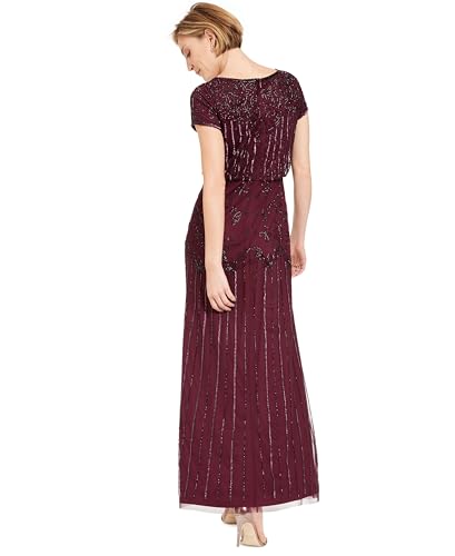 312TdJW5xyL.jpg Women's Short Sleeve Beaded Gown