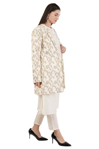 Vedanta Craft Banarasi Zari Long Jacket and kurta with straight Pant.
