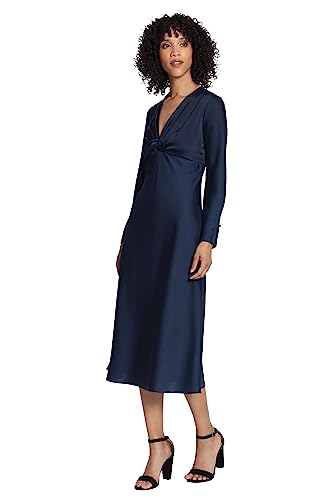 313tFPpF7EL.jpg Women's Twist V-Neck Bias Skirt Midi