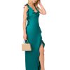 Women's Stretch Satin Long Dress
