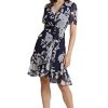 Women's Faux Wrap Dress with Ruffle Skirt Occasion Shower Office Career