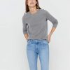 Women’s Essential Crewneck Sweater 100% Pure Cashmere Classic Long Sleeve Pullover